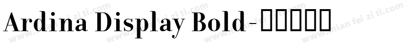 Ardina Display Bold字体转换